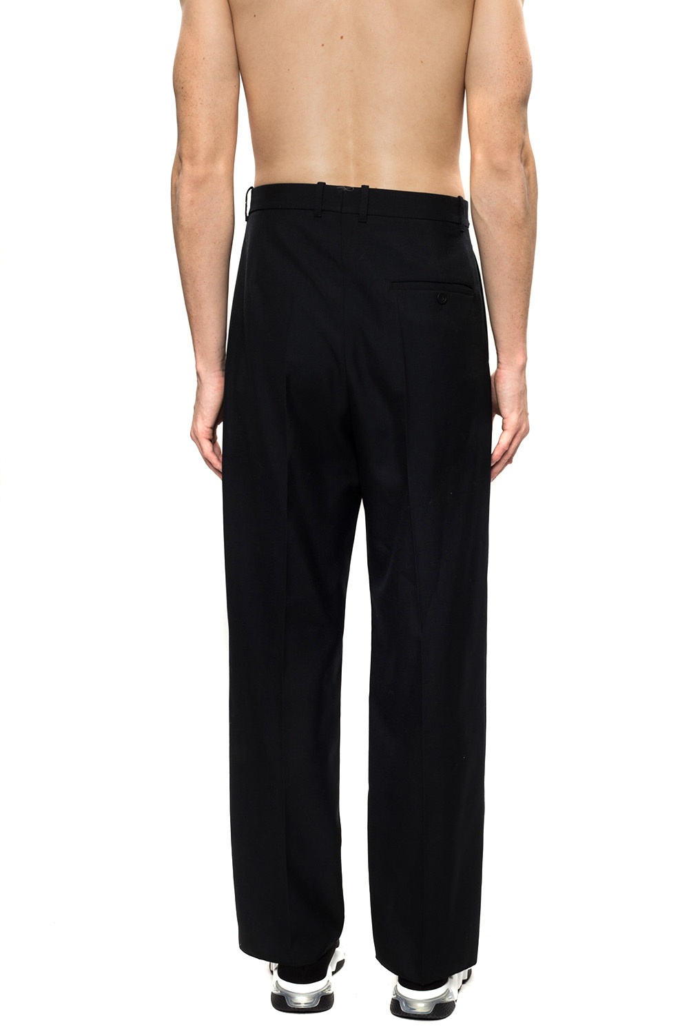 Pleat - Esprit Green Pants - front trousers with logo Balenciaga